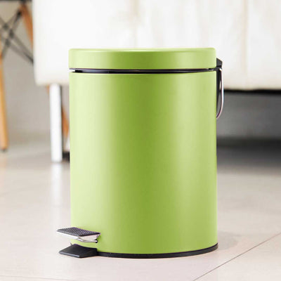 SOGA 2X 7L Foot Pedal Stainless Steel Rubbish Recycling Garbage Waste Trash Bin Round Green