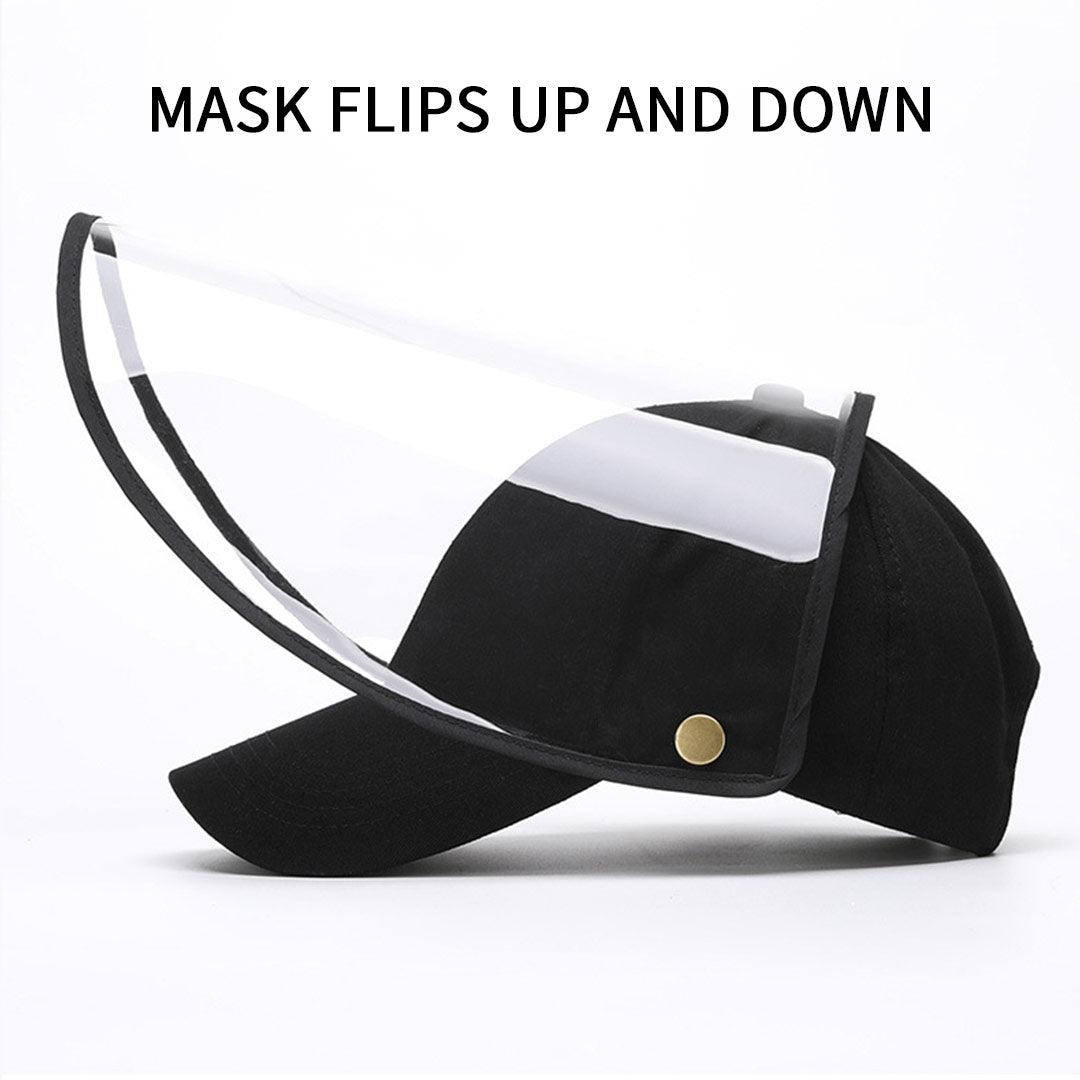 Outdoor Protection Hat Anti-Fog Pollution Dust Saliva Protective Cap Full Face Shield Cover Adult Black