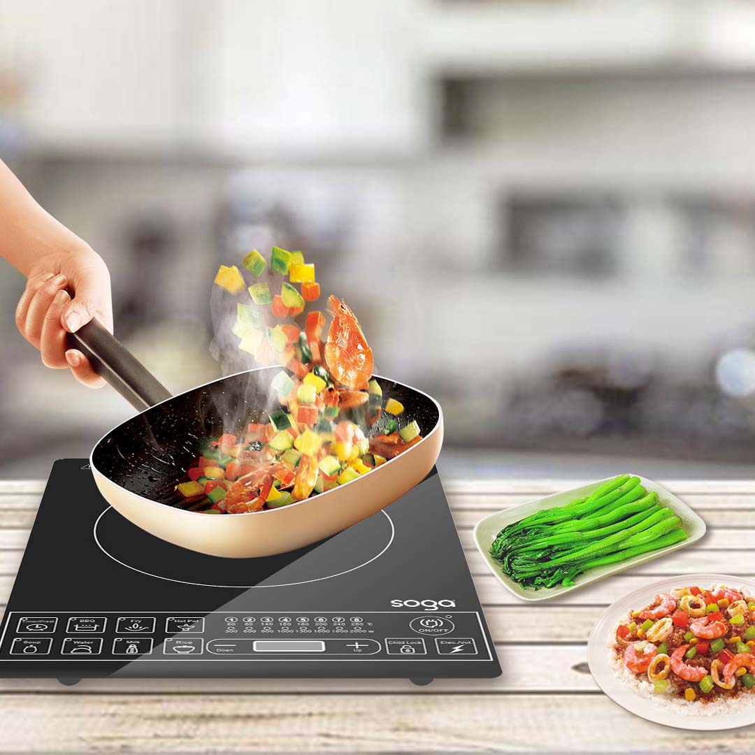 SOGA 2X Cooktop Electric Smart Induction Cook Top Portable Kitchen Cooker Cookware