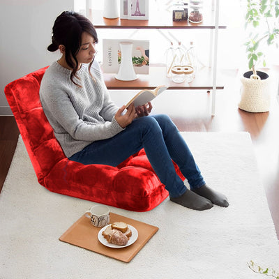SOGA 2X Floor Recliner Folding Lounge Sofa Futon Couch Folding Chair Cushion Red