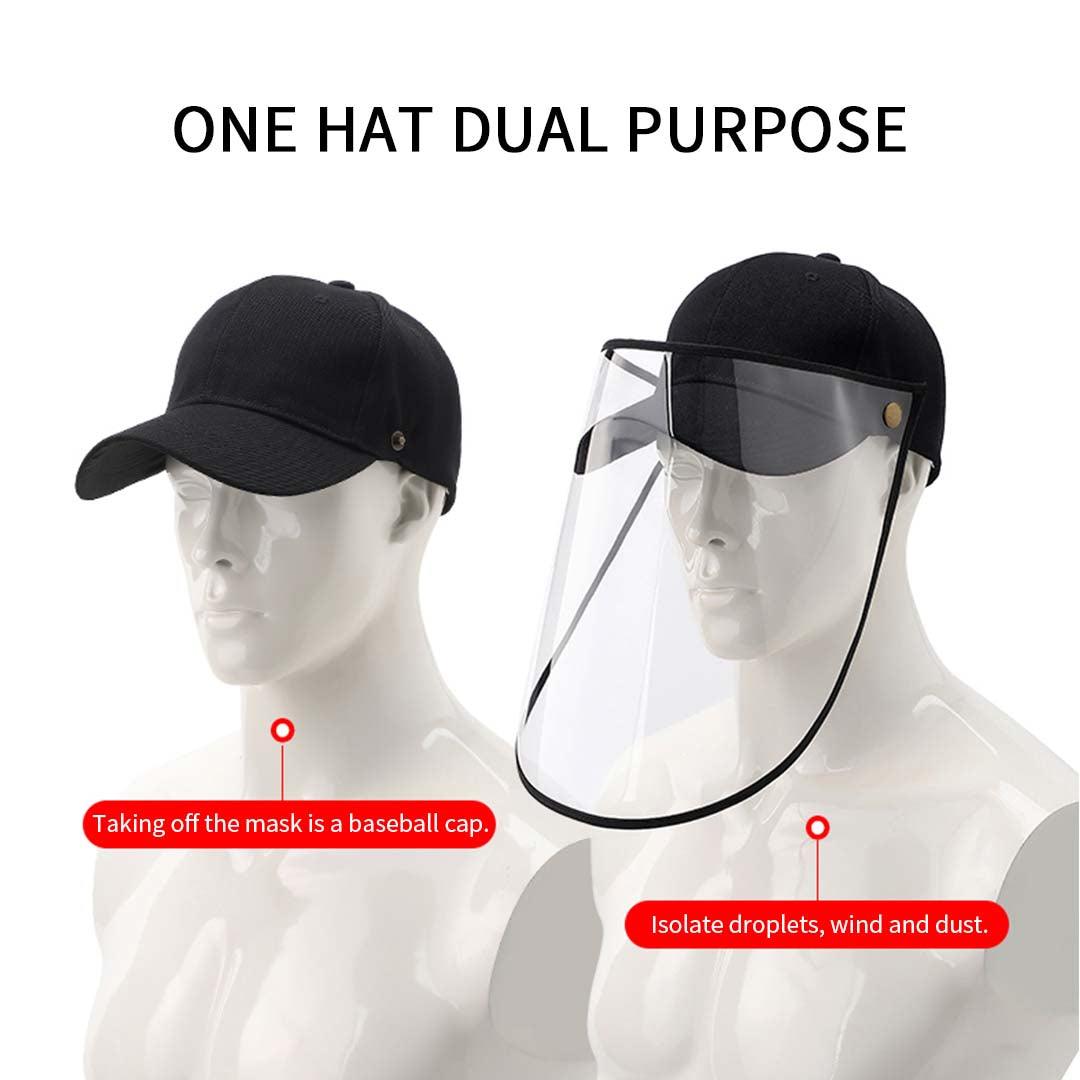 Outdoor Protection Hat Anti-Fog Pollution Dust Saliva Protective Cap Full Face Shield Cover Kids Red