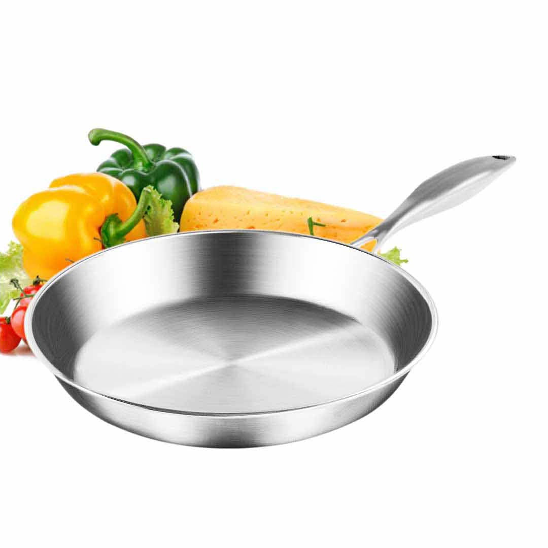 SOGA 3X Stainless Steel Fry Pan Frying Pan Top Grade Induction Skillet Cooking FryPan