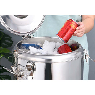 SOGA 22L Stainless Steel Insulated Stock Pot Dispenser Hot & Cold Beverage Container With Tap