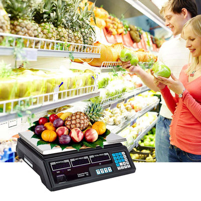 SOGA 2X 40kg Digital Commercial Kitchen Scales Shop Electronic Weight Scale Food White