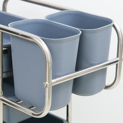 🍽 SOGA 3-Tier Food Trolley with 5 Buckets – Set of 2 🍽 🛒 Sturdy & Spacious | Easy Assembly | Heavy-Duty Wheels | Versatile Use