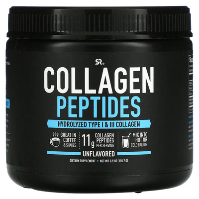 Collagen Peptides.Unflavored,, Hydrolyzed Type I & III Collagen,