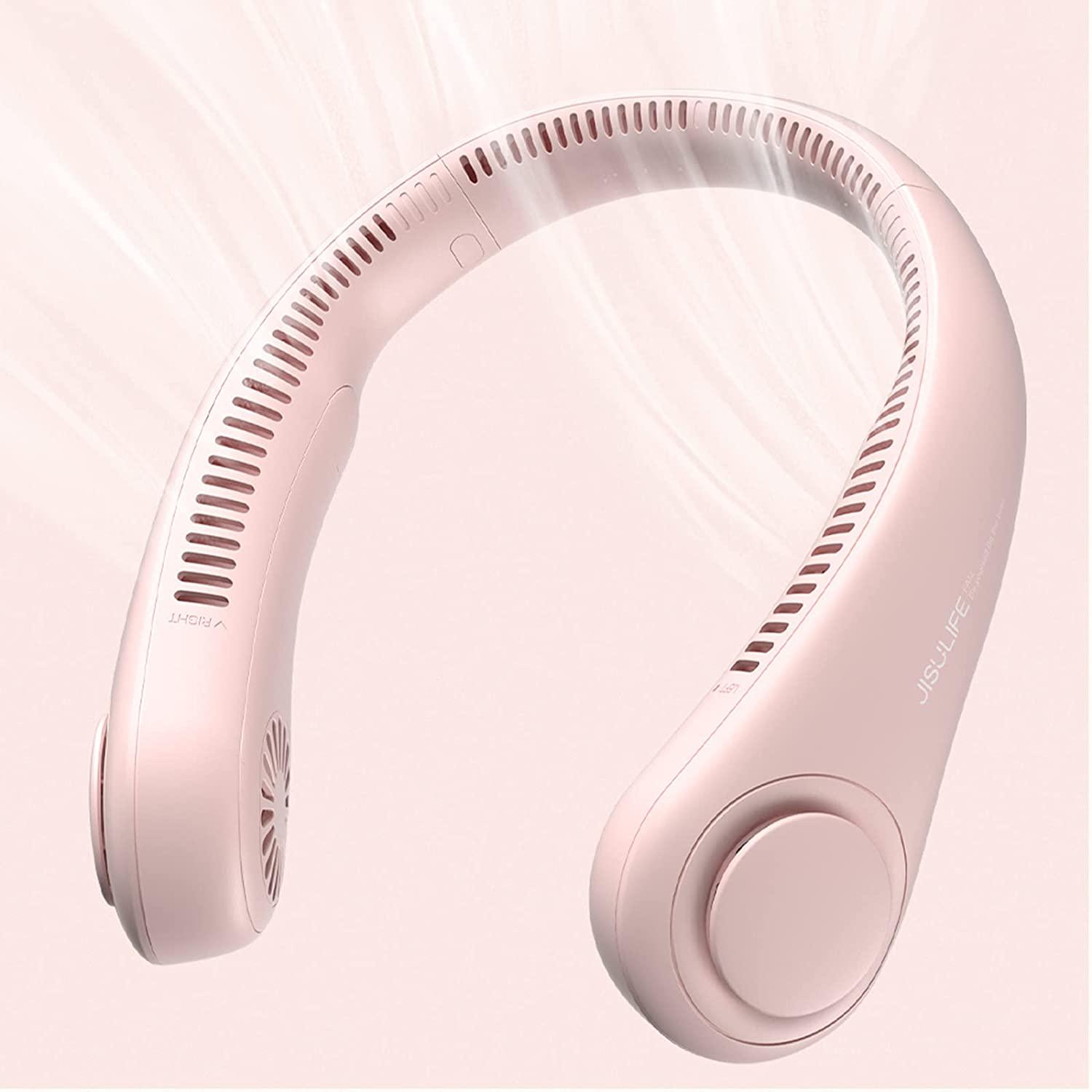 Green, Portable Hands Free Bladeless Rechargeable Neck Fan, 4000 mAh B