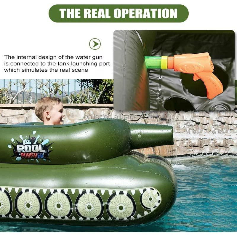 Gun Pool Float Inflatable Pool Tank Float for All Ages