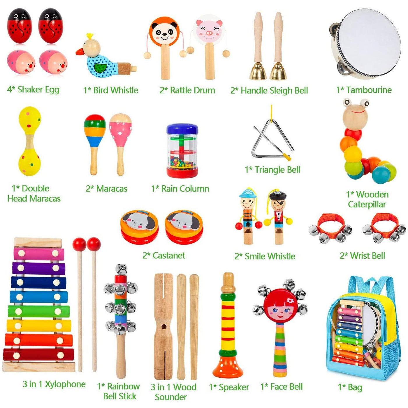 Kid's Wooden Percussion Toys