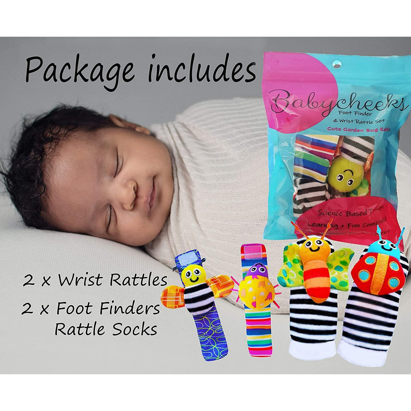Babycheeks BabyCheeks Wrist Rattle & Foot Finder Socks