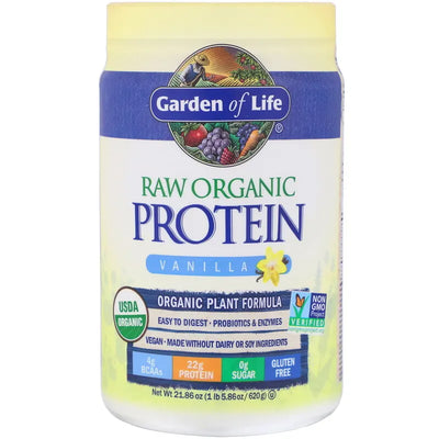 RAW Organic Protein, Organic Plant Formula, Vanilla, 21.86 oz