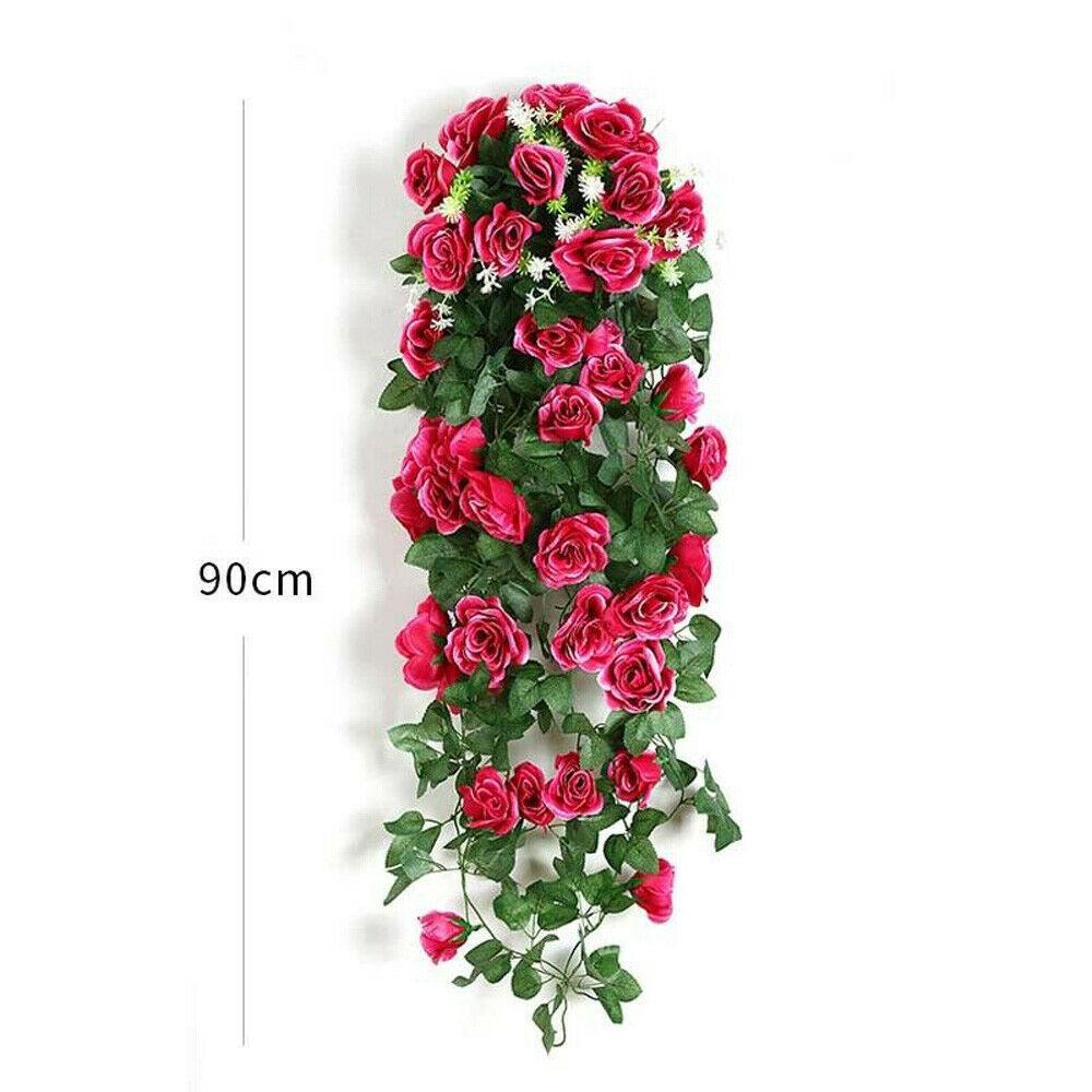 90cm Artificial Fake Hanging Flowers Vine Plant Home Garden Outdoor Decor AU